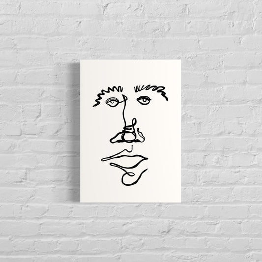 Continuous line face print